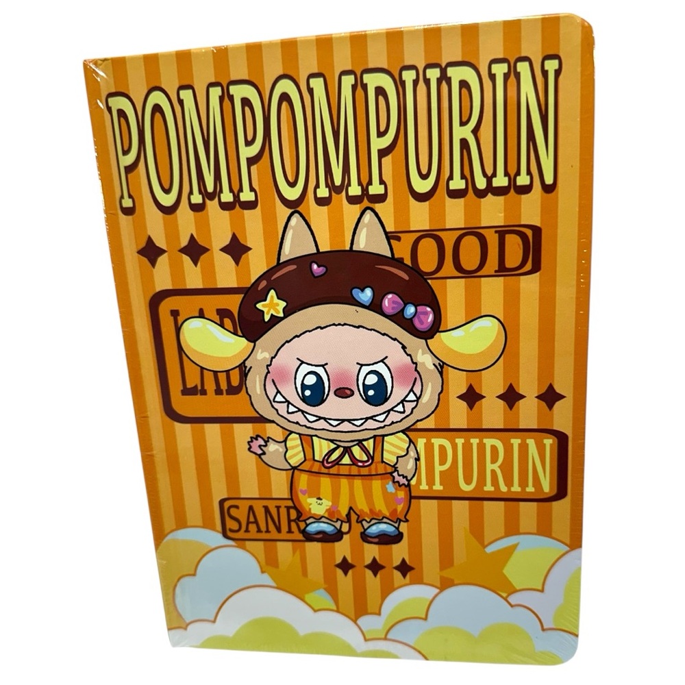 LABUBU Pompompurin Hardcover 8x6 Notebook in Sanrio Character Outfits